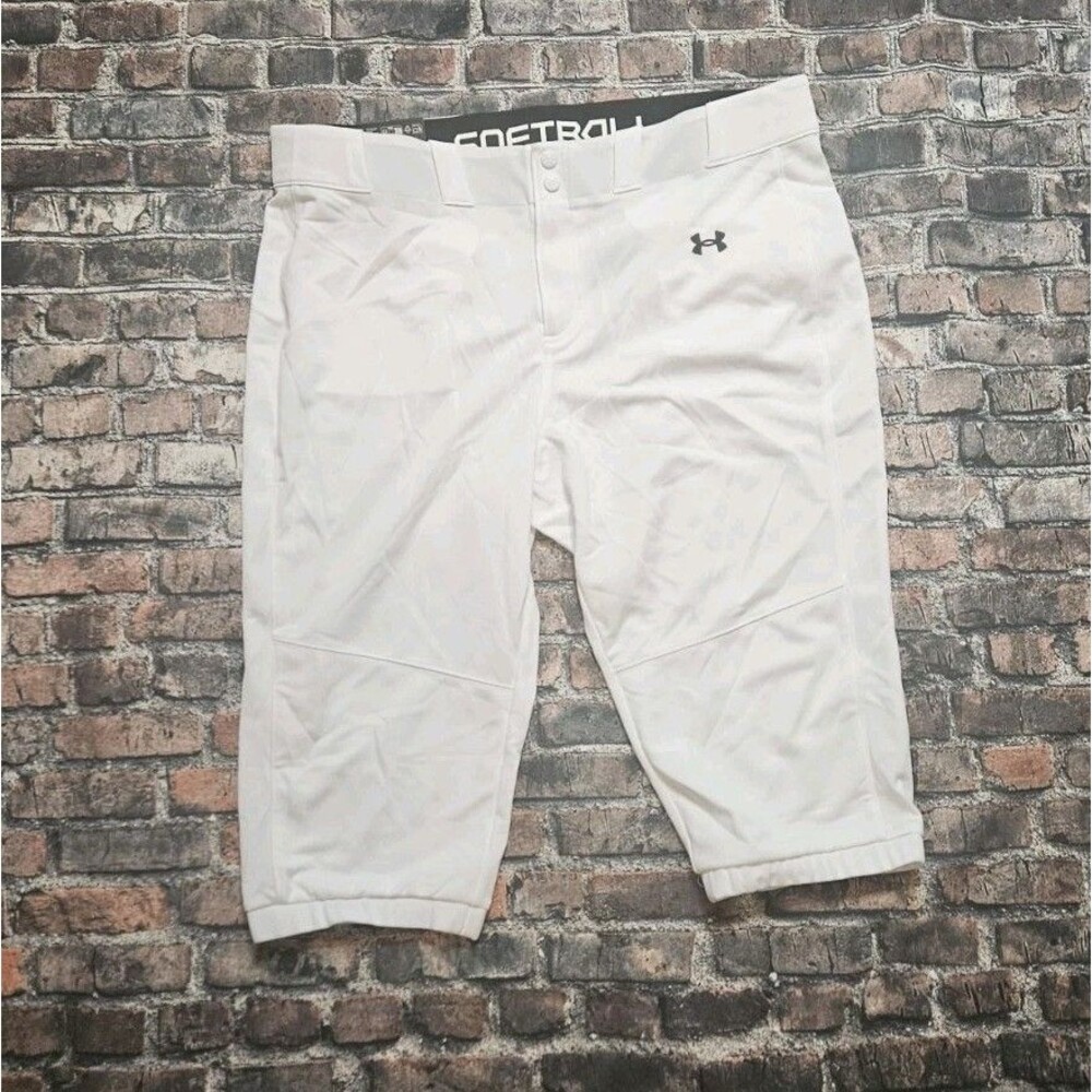 Under Armour Utility Softball Pants Cropped Women Size 2XL White
